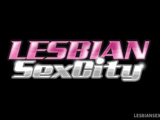 Leszbikus szex város: lilly bankok és sara luvv -ban erős orális öröm
