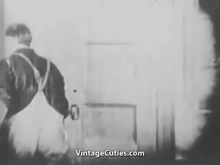 Painter seduces și fucks o singur amant (1920s de epoca)
