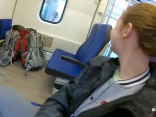 حقيقي جمهور اللسان في ال قطار | بوف شفهي امرأة سمراء بواسطة mihanika69