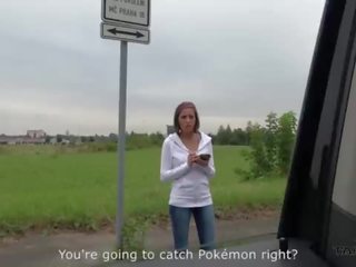 Super gyzykly pokemon awçy uly emjekli jana convinced to fuck stranger in driving van